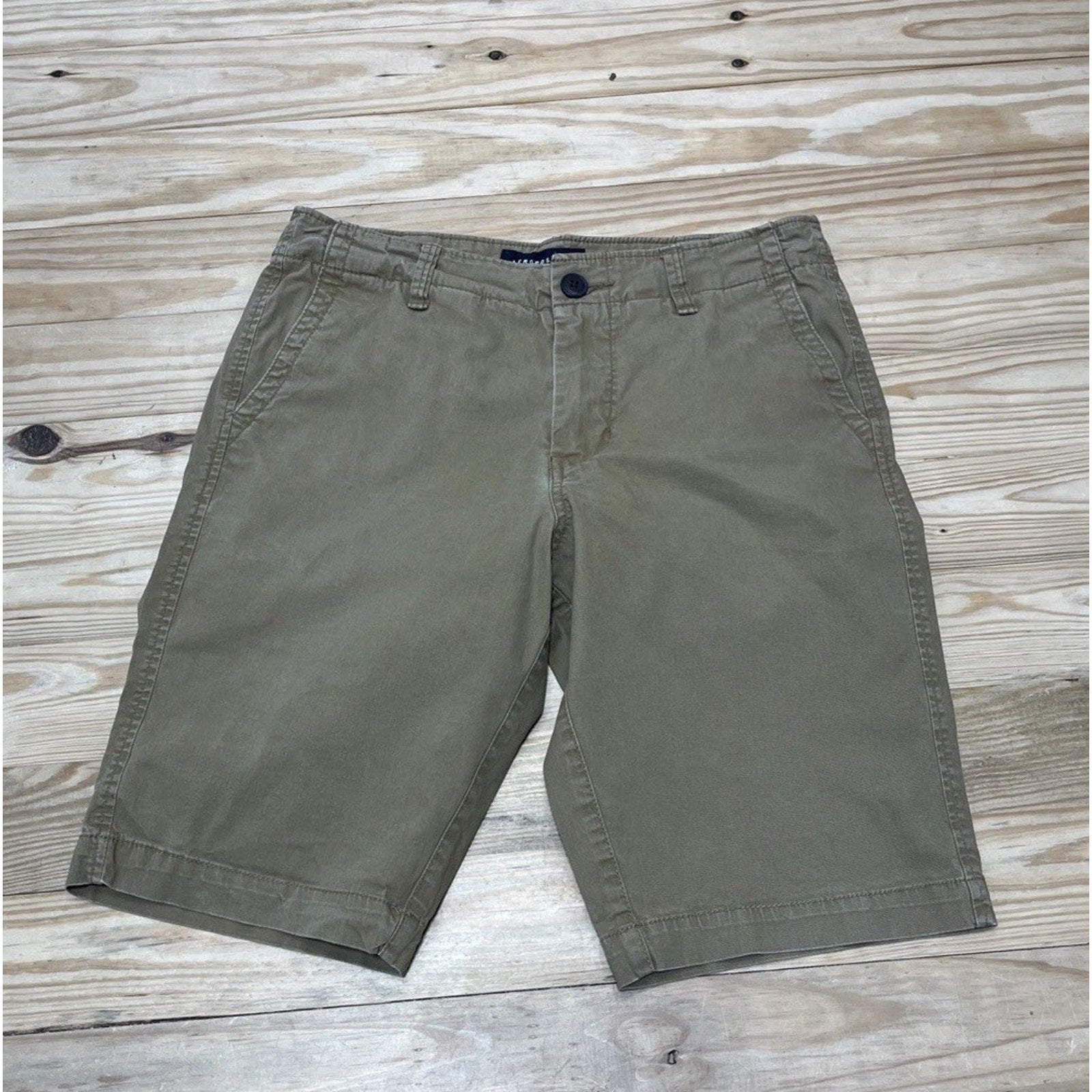 Aeropostale Men Chino Shorts Khaki Waist 28 Casual Drawstring 10” Insm