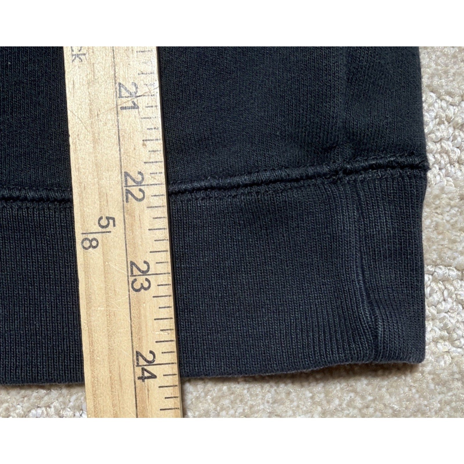 Vtg Nike Womens M Black Short Sleeve French Terry Pullover Fleece Sweatshirt
