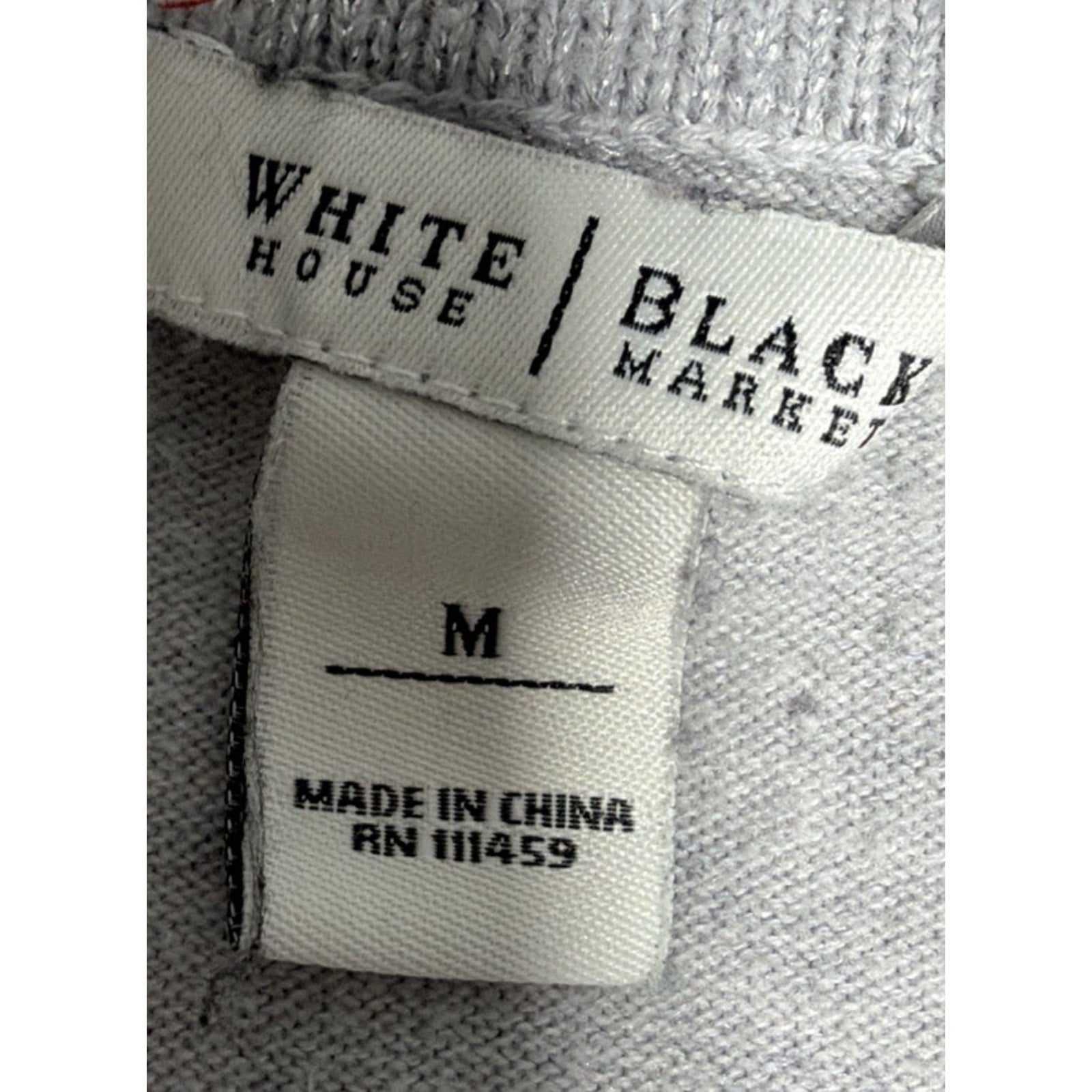 WHBM White House Black Market Size M Gray Cowl Neck Sweater Preppy Career Casual