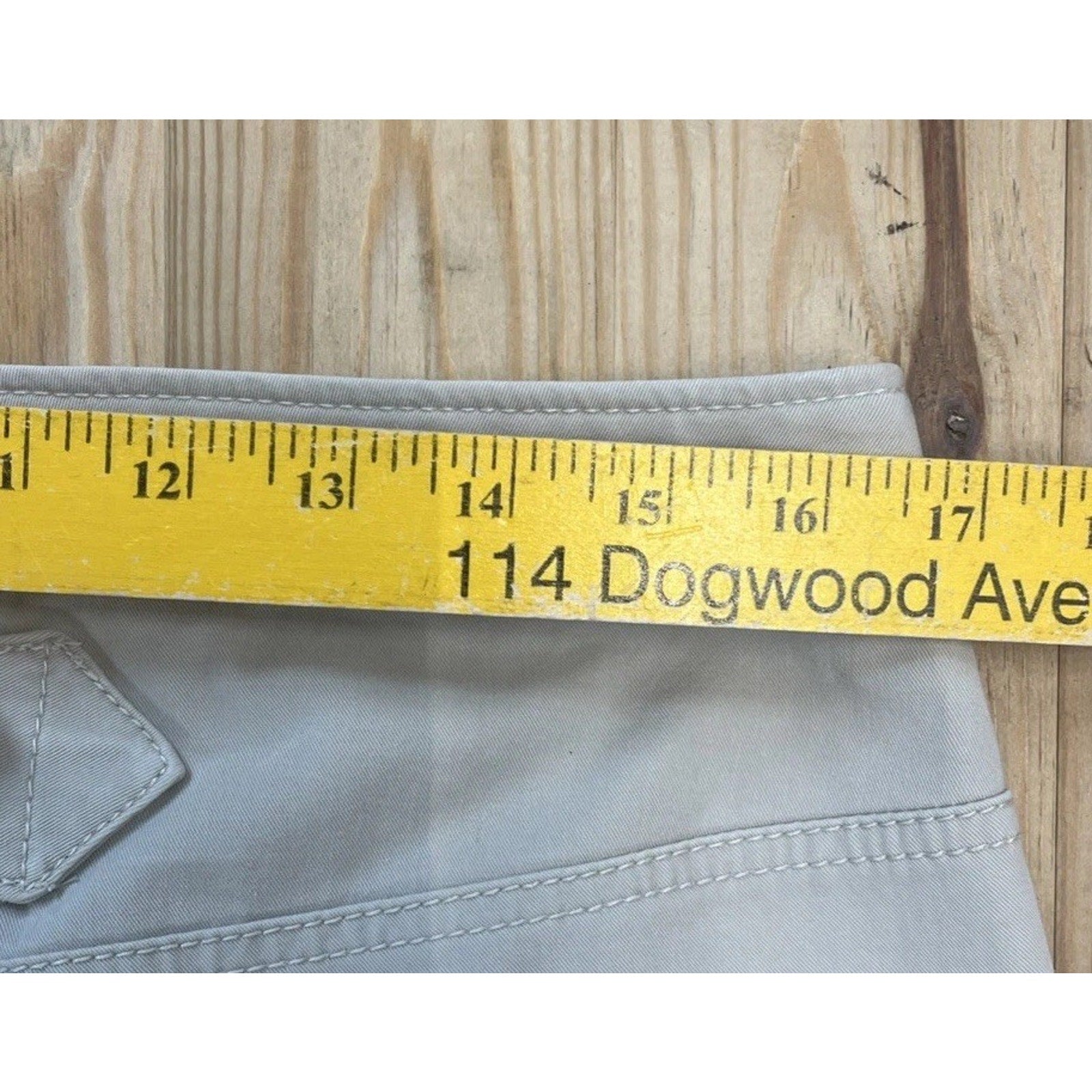 EXPRESS Stretch Low-Slung Flare Khaki Pants Size 13/14