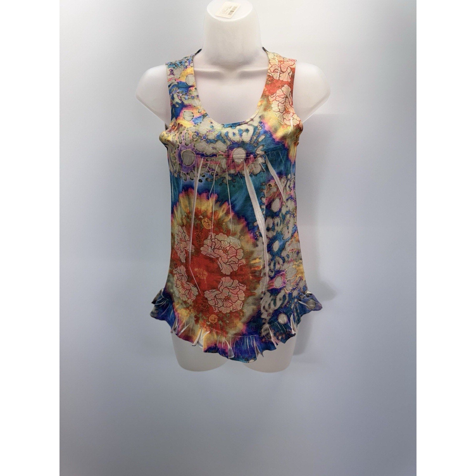Chelsea & Violet Top XS Floral Sleeveless Print Tank