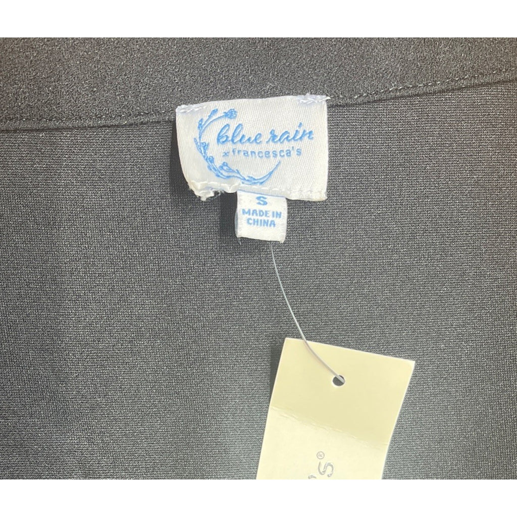 NWT Blue Rain X Francesca’s Womens Black Romper Sz S Button Down Sleeveless