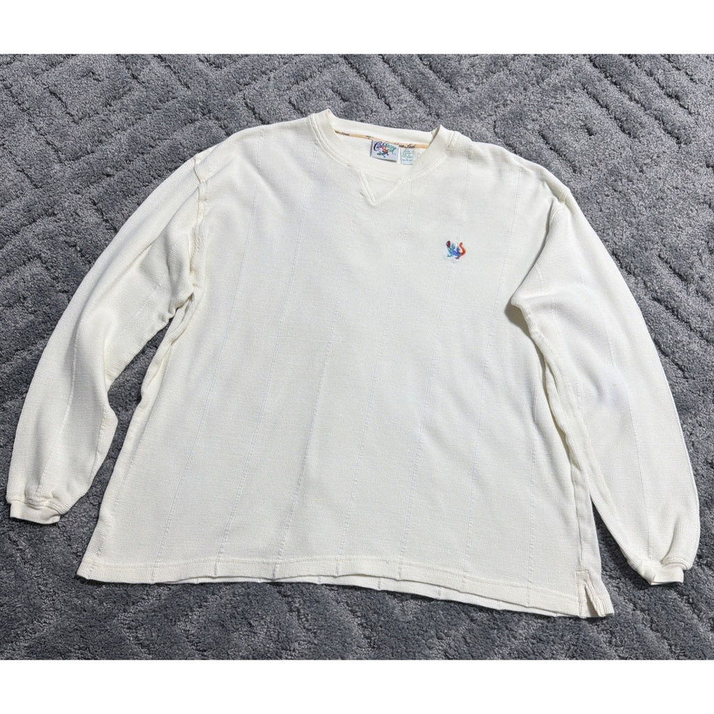 Vintage Size XL Caribbean Soul Embroidered Knit Sweatshirt