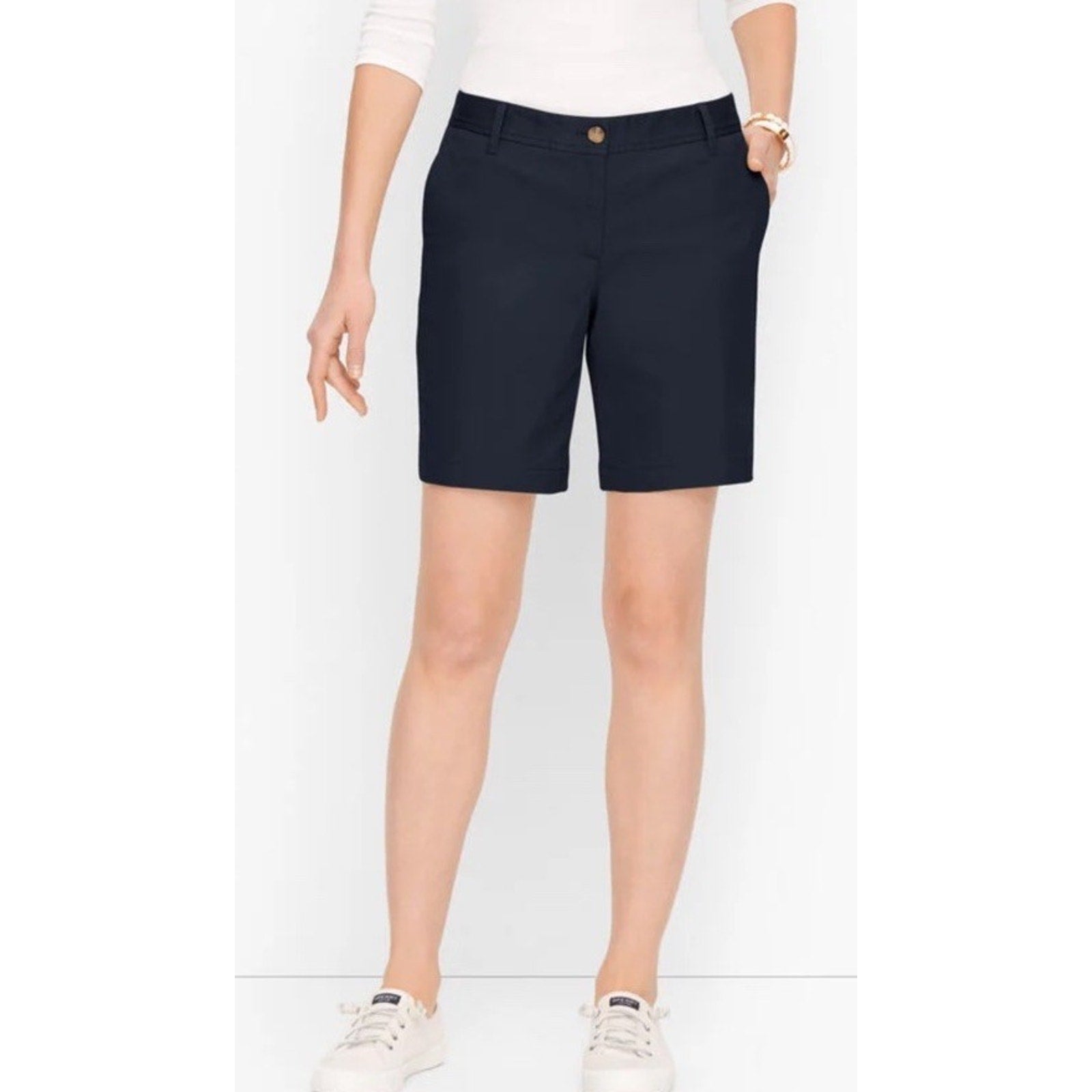 Talbots Women’s Size 14 Relax Super Soft Chino Shorts 7” Inseam Black NWT