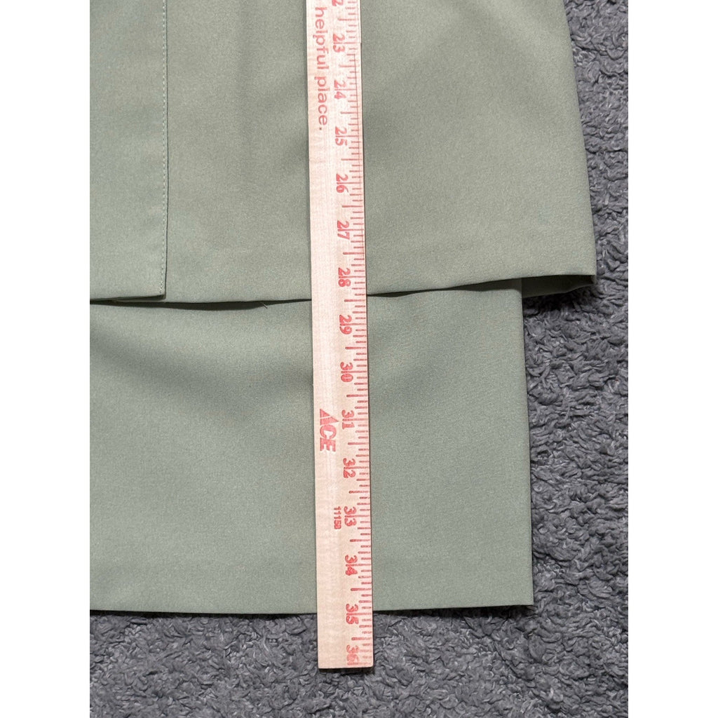 Vintage A-List by Wrapper Sage Green 2pc Suit Set Jacket Dress Y2K Minimalist