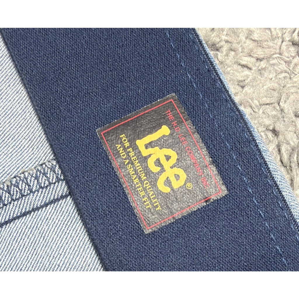 New Lee Jeans Blue Denim Pull On Stretch Anit-Roll Waste Slimming Flare 36x32