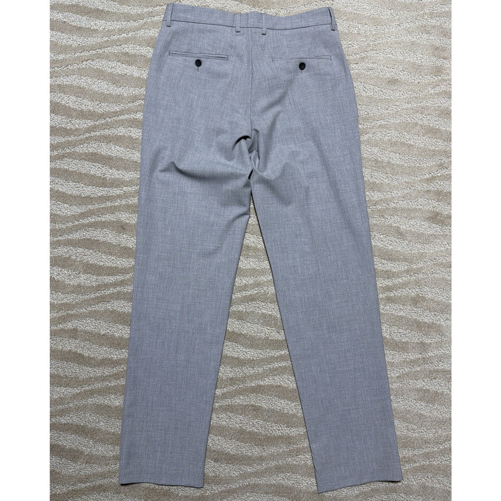 J.M. Haggar 4 Way Stretch Mens Dress Pants 32x32 Light Grey Solid NWOT