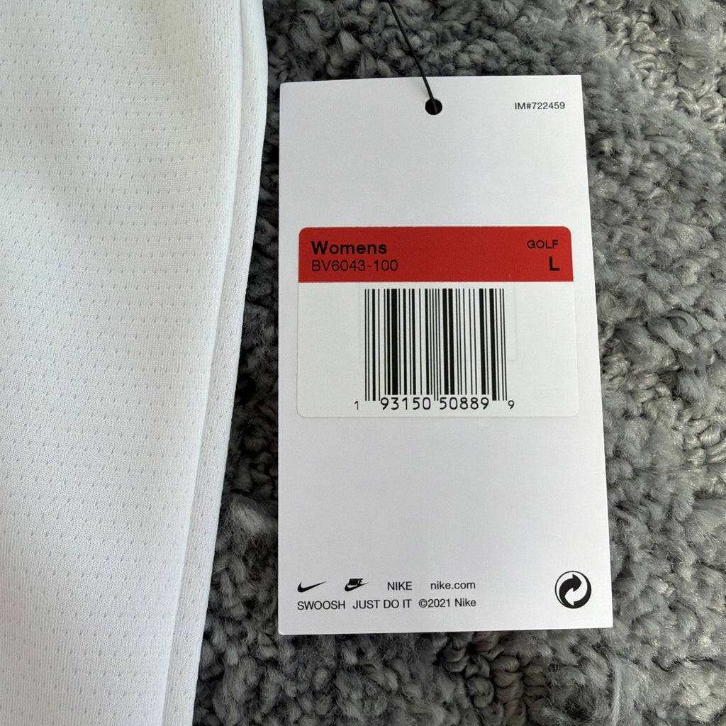 Nike Golf Polo Shirt Womens L White Dri-Fit Bud Light Golf New With Tags