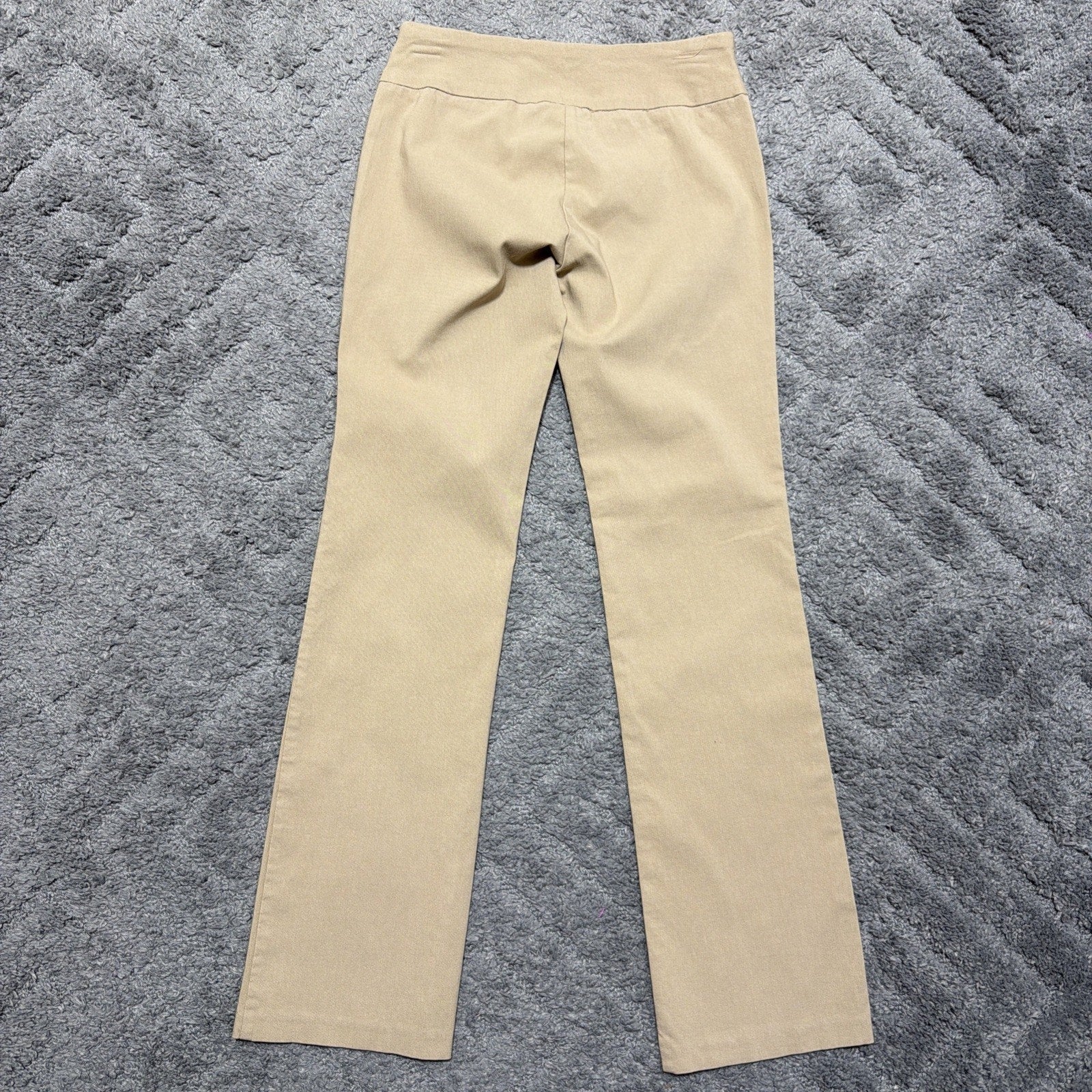 Joe Benbasset Womens Pull On Dress Pants Beige Size M Nylon Blend Stretch