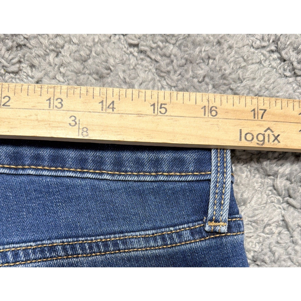 New Old Navy Jeans Womens Sz12 Pop Icon Skinny Mid Rise Distressed Stretch 33x29