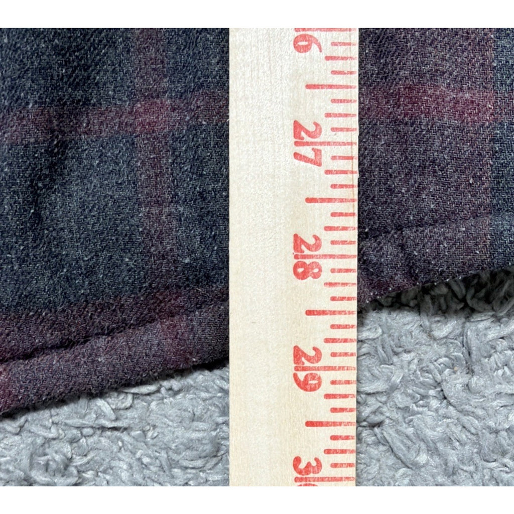 Mens Rugged Point Authentic Red Plaid Fleece Sherpa Button Up Shacket L NWT