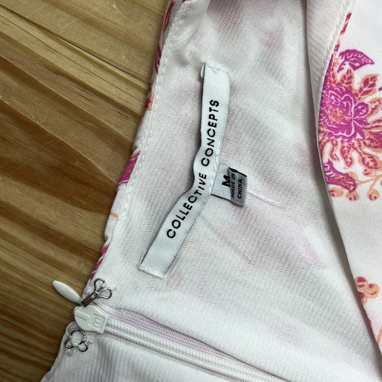 Collective Concepts Womens Floral Ruffle Detail Lace Up Midi Dress Size M NWT