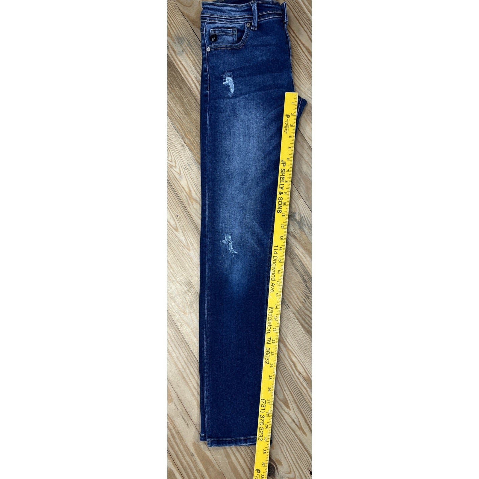 Kancan Skinny Distressed Button Fly Denim Jeans Womens 7/27