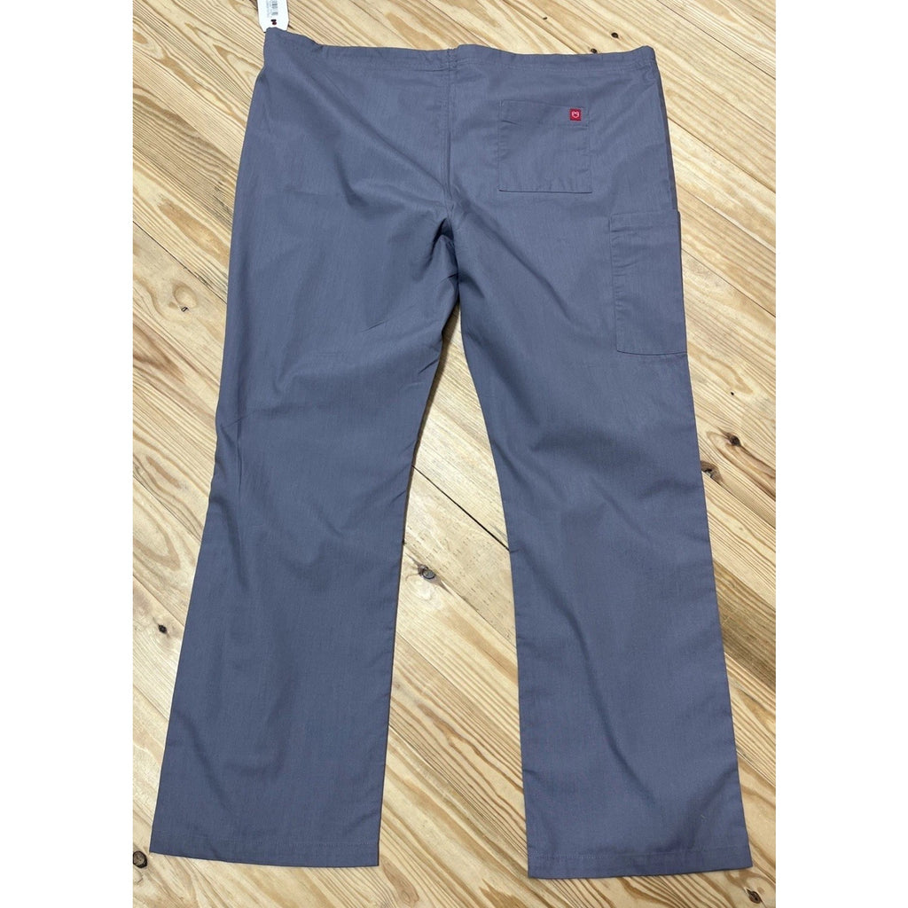 NWT Red Panda Size XL Pullon Scrubs Pants Gray Elastic Waist Tie Waist