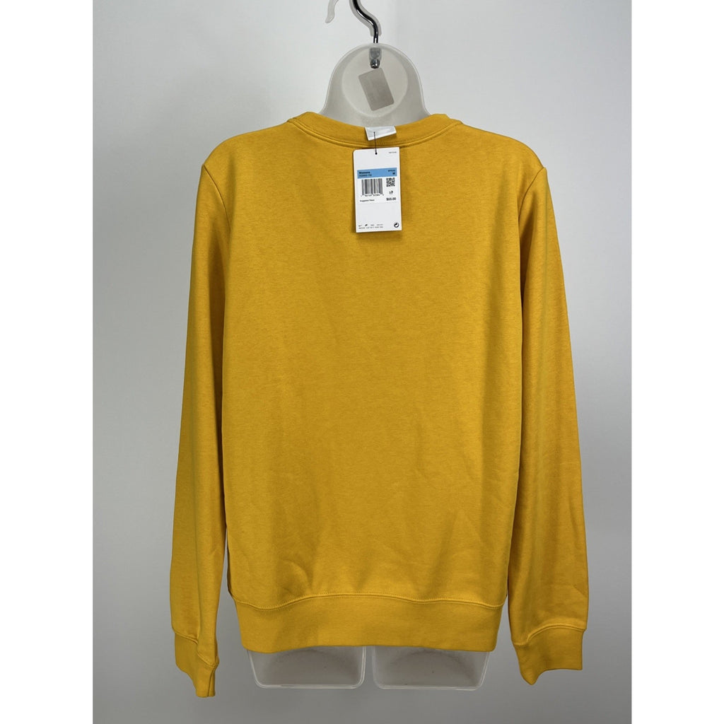 Women’s Nike Club Fleece Golden Yellow Sweatshirt Size Medium