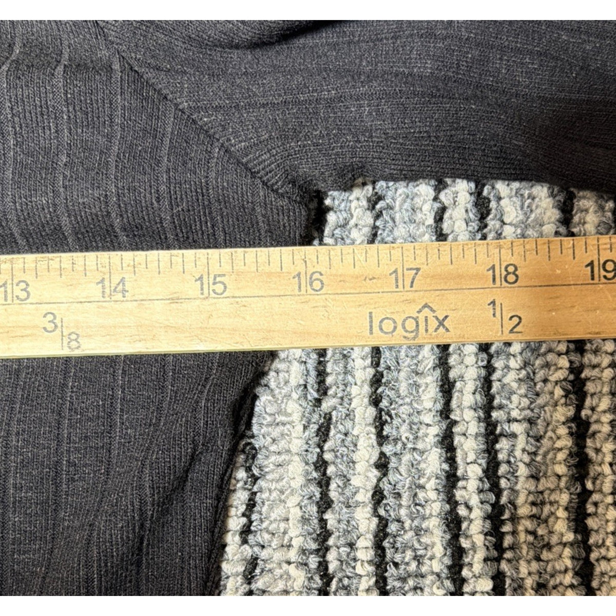 OGL Mock Neck Top Women M Black Ribbed Long Sleeve Minimalist Slim Fit NWT