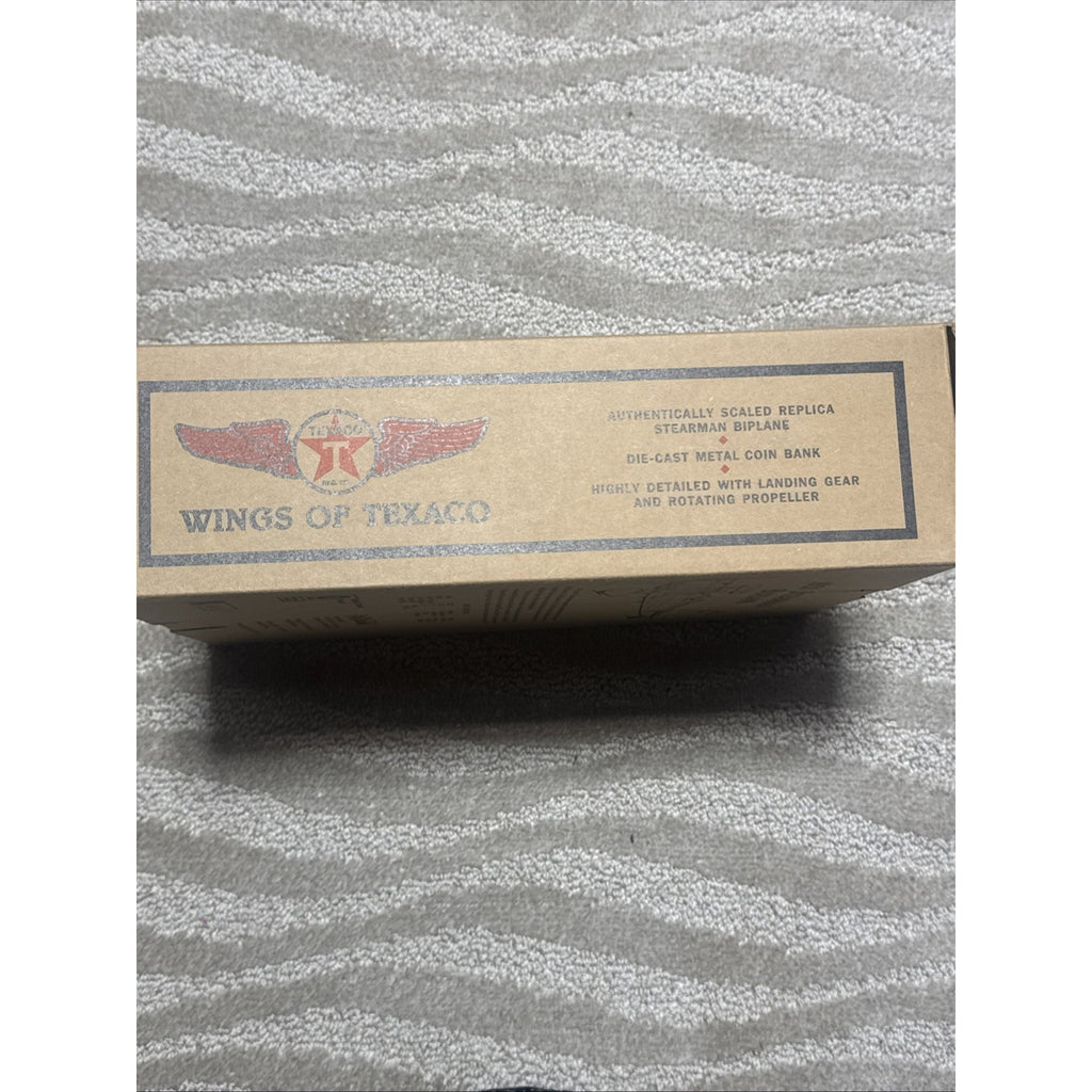 ERTL Wings of Texaco 1931 Stearman Biplane Coin Bank #3 NIB F121 Die Cast