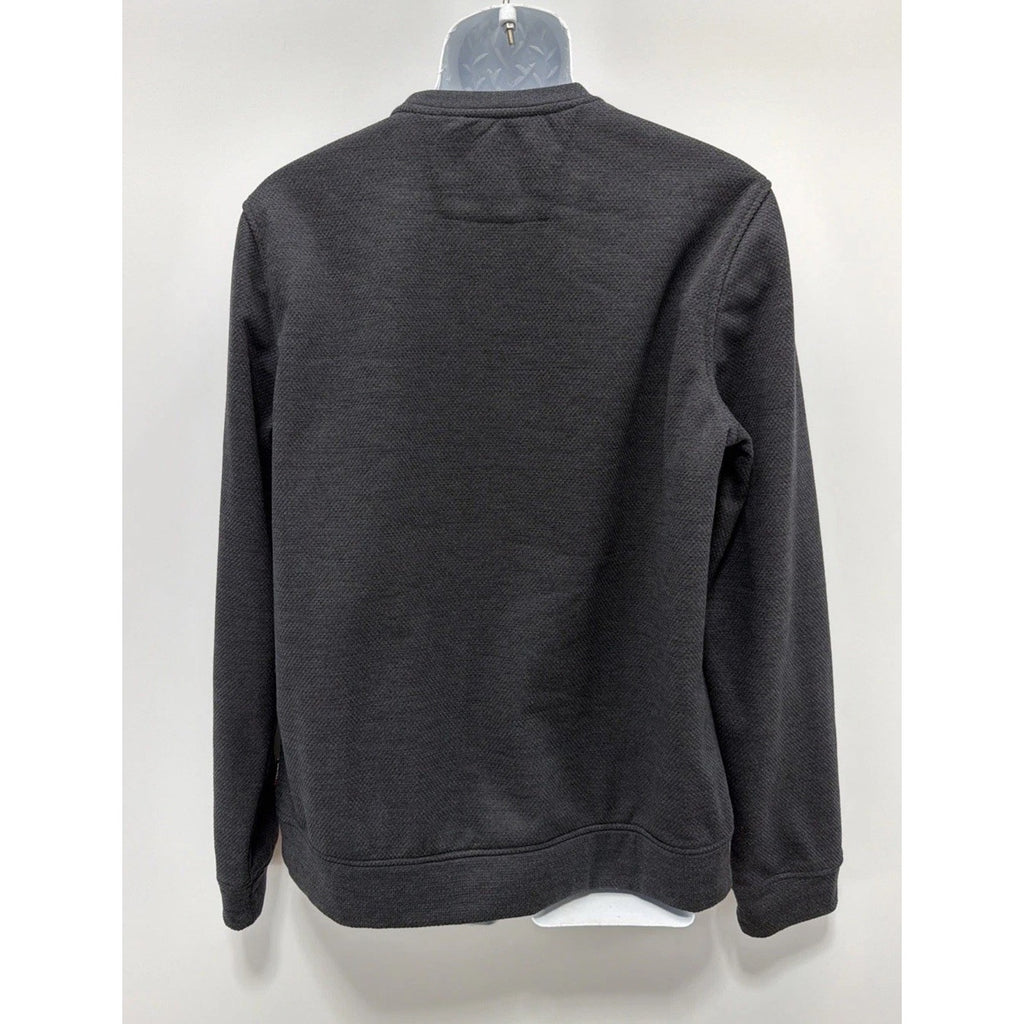 Gerry Men's Textured Fleece Crew Pullover Sweatshirt Sweater Gray Size Medium