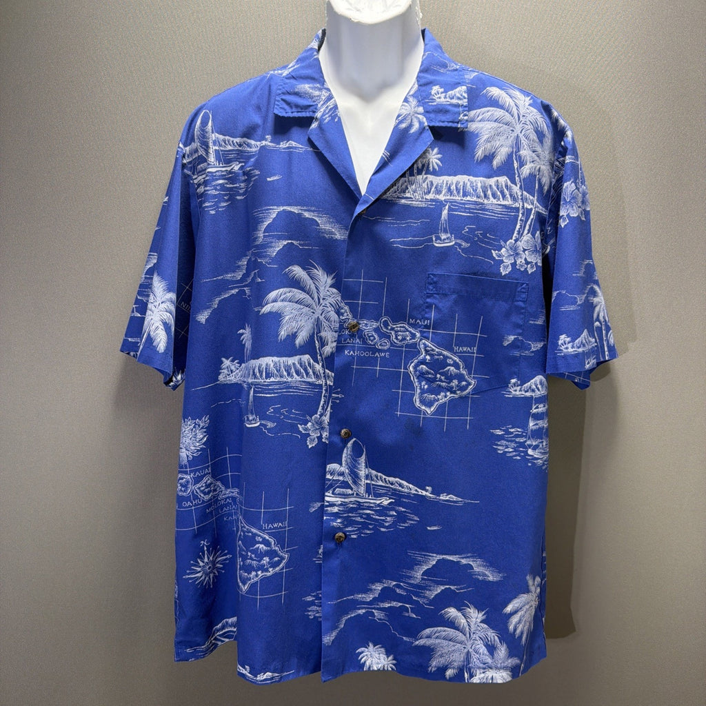 VTG Royal Creations Hawaiian Shirt Mens XL Button Up Aloha Made In Hawaii. Spot