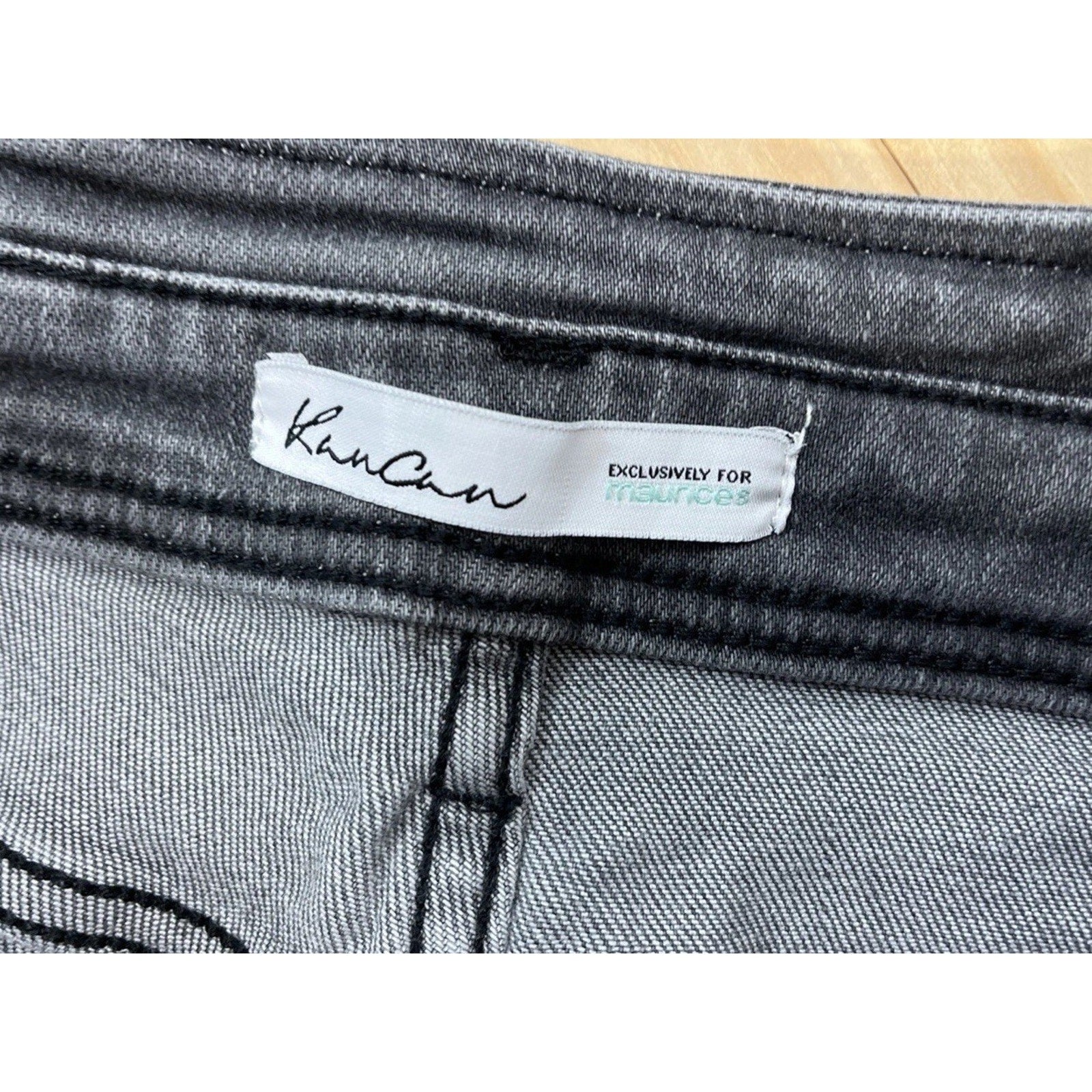 KanCan Jeans Skinny High Rise Ankle Charcoal Wash Size 31 Raw Hem