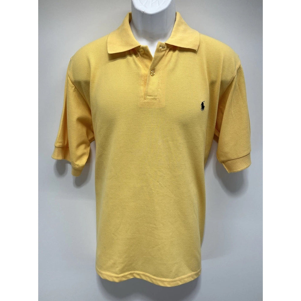 POLO RALPH LAUREN Classic Fit Polo Shirt Adult X-Large Yellow Small Pony