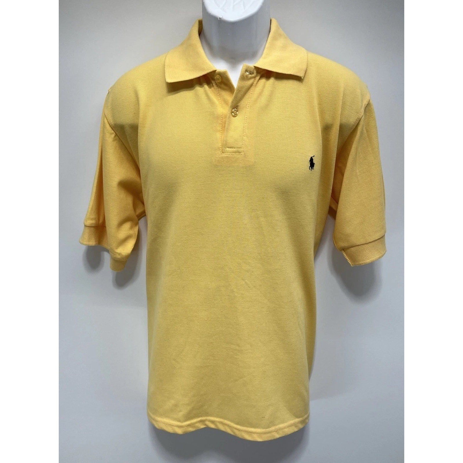 POLO RALPH LAUREN Classic Fit Polo Shirt Adult X-Large Yellow Small Pony