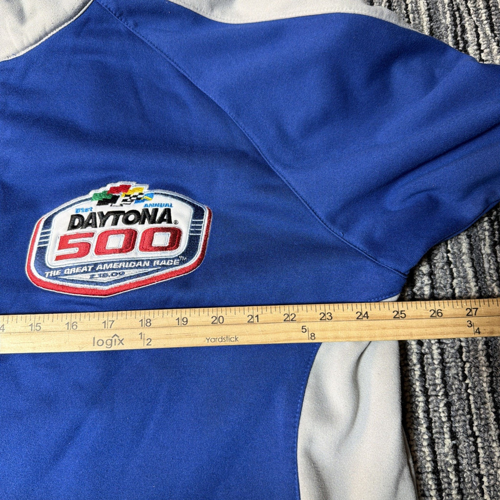 Daytona 500 51st Pullover 1/4 Zip Sweatshirt Large Nascar Winner's Circle 2009