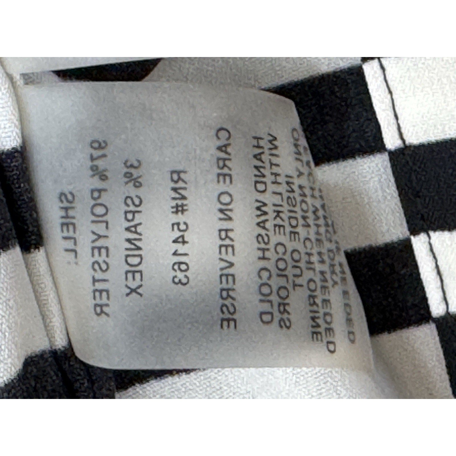 Calvin Klein Black White Striped Blouse Sleeveless Top Women’s Size X-Large