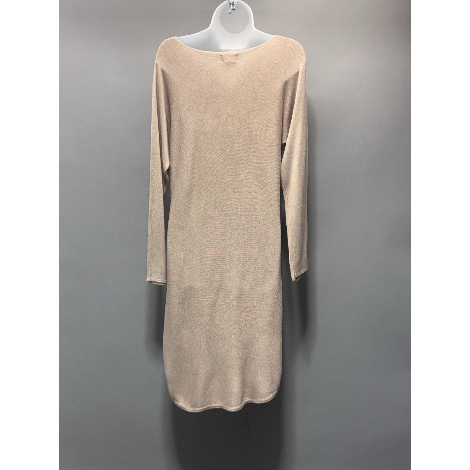Showpo Beige Pullover Ribbed Long Sleeve Australian Dress Women’s Size 6