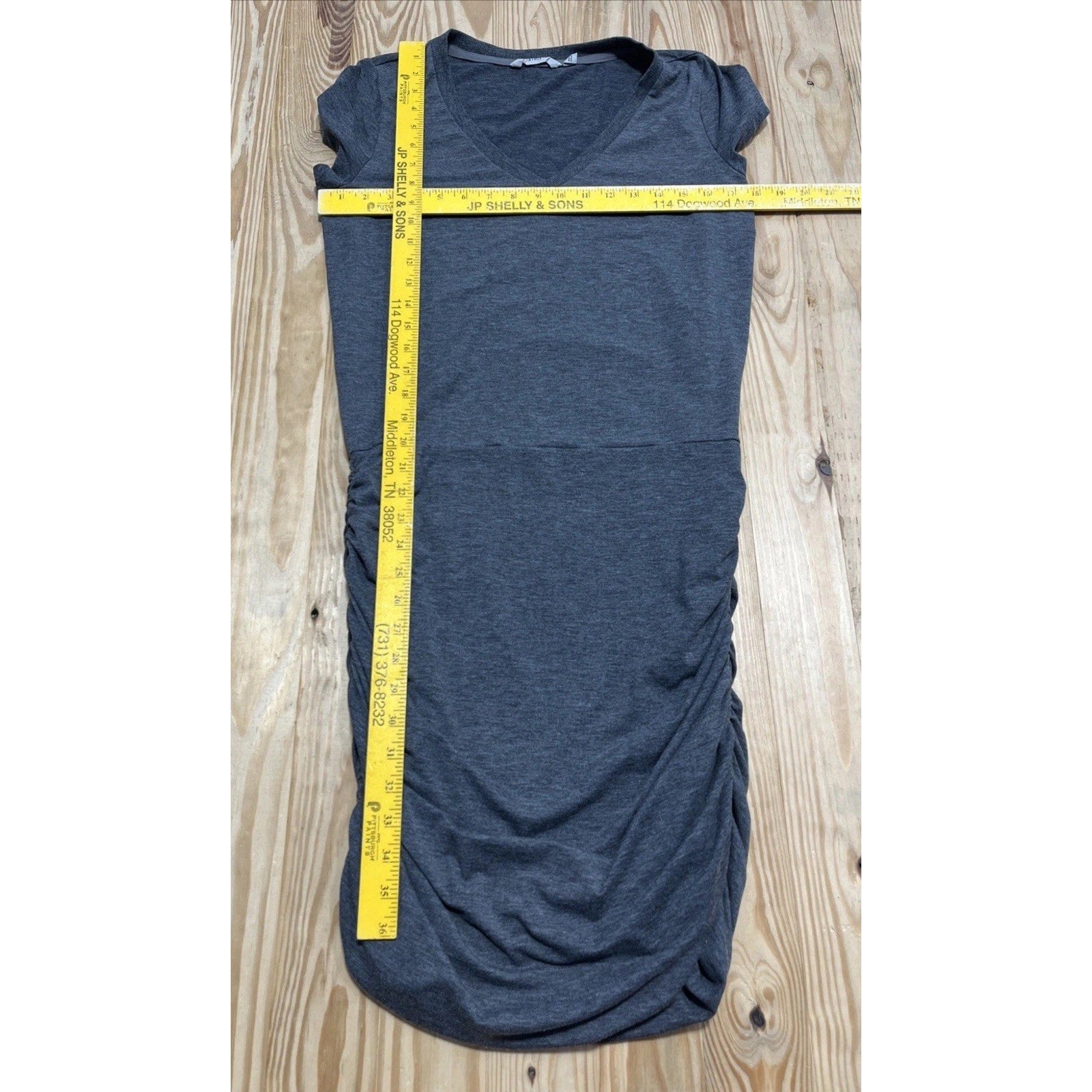 Athleta Topanga V-Neck Dress, Gray SIZE M