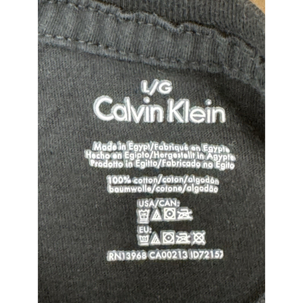Calvin Klein Crewneck 100% Cotton Short Sleeve T-Shirt Black Men’s Size Large