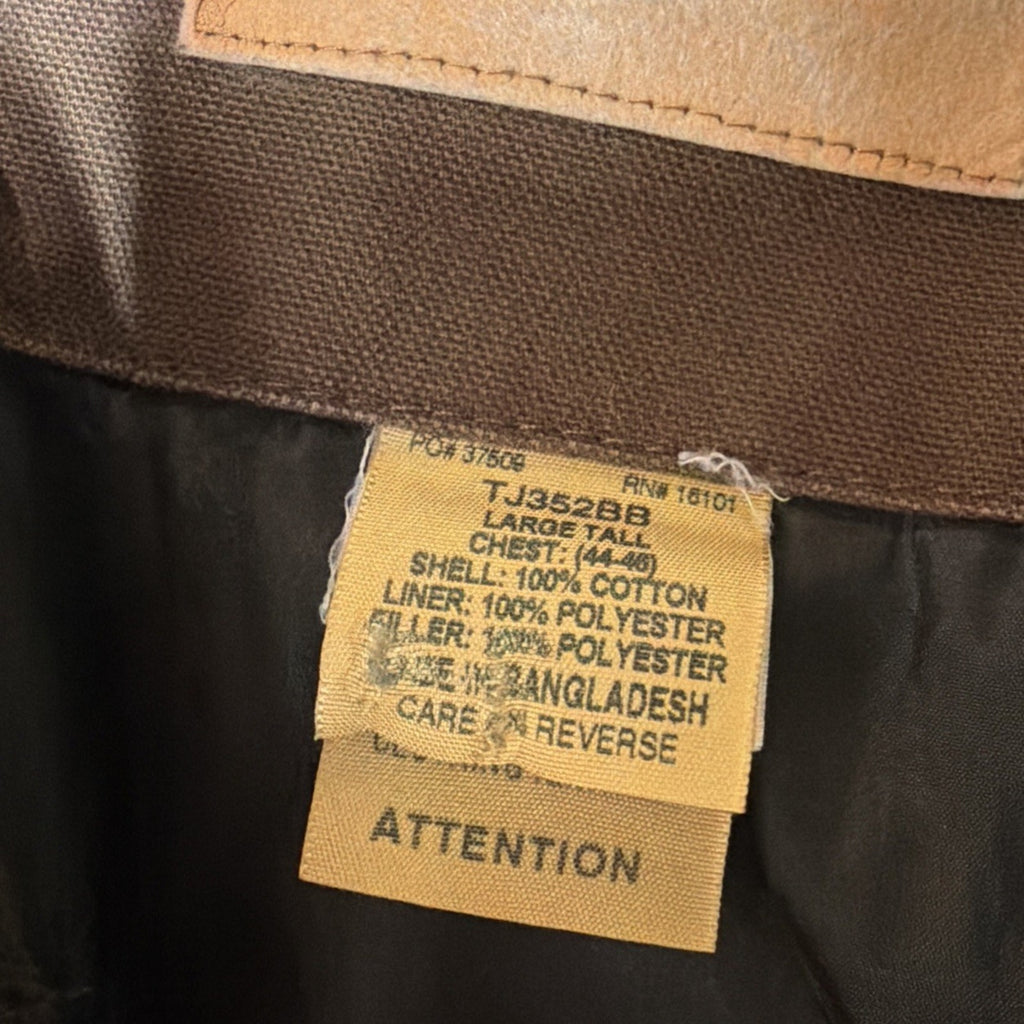 Vintage C.E. Schmidt Workwear Sherpa Quilt Lined Duck Canvas Jacket Men's L Tall