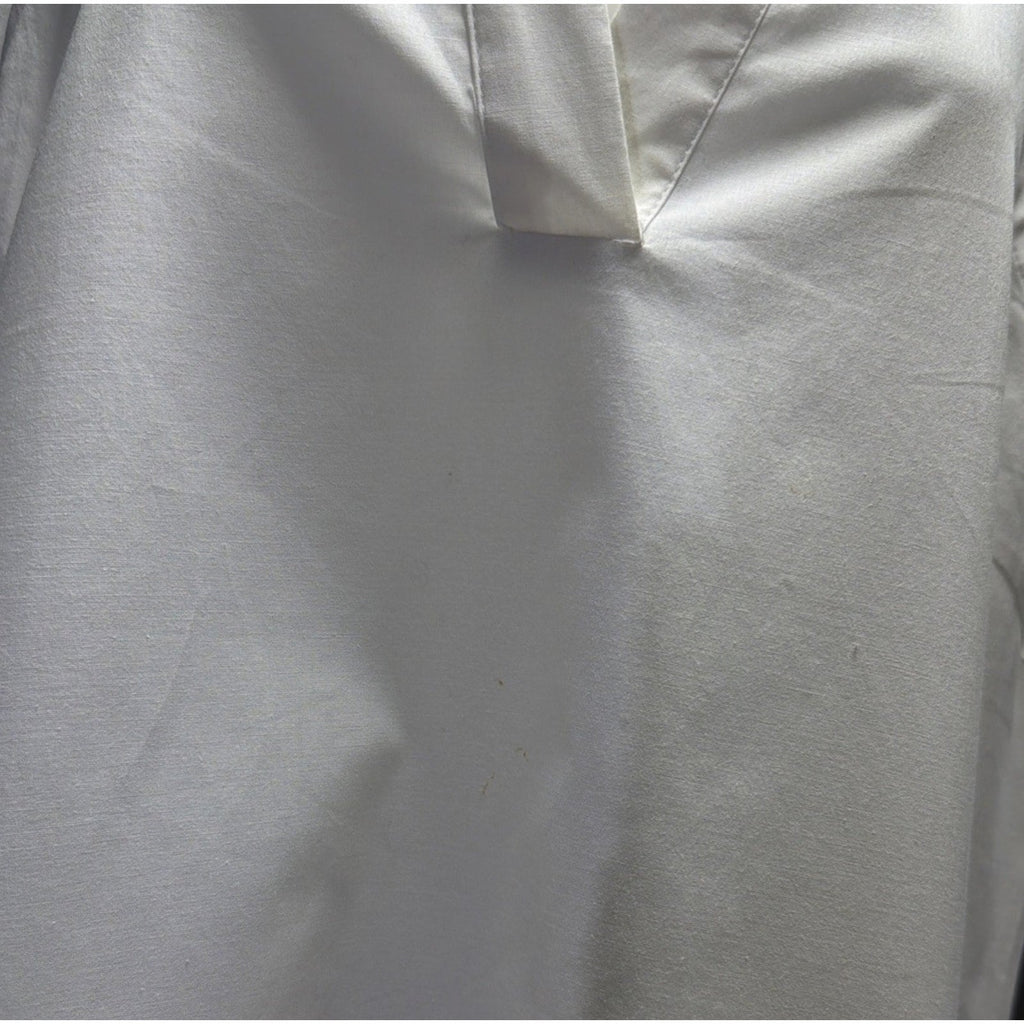 SPENSE White Button Down Sleveless Cotton Shirt Dress Pockets Stretch Sz 10 NWT