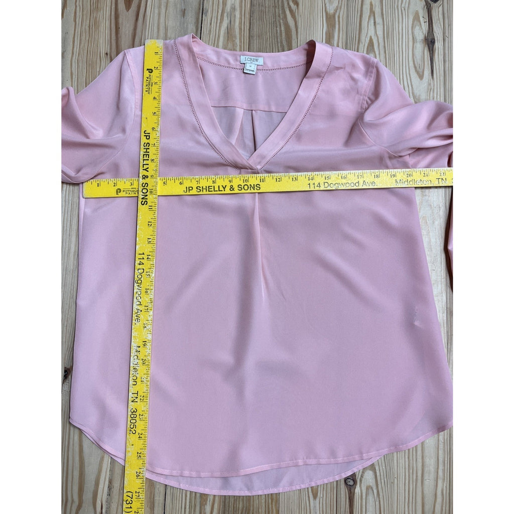 J.Crew Long Sleeve M Drapey V-Neck Top Size Medium