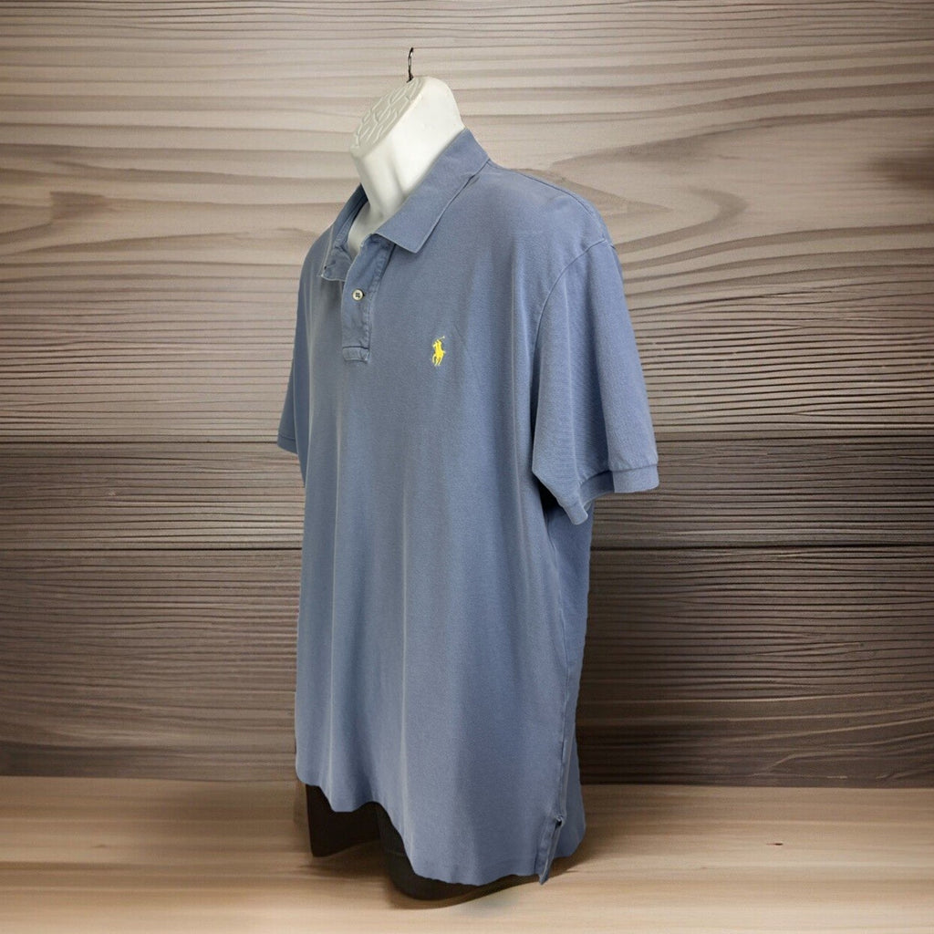 Polo Ralph Lauren Custom Fit Yellow Pony Polo Shirt Men's Size XL