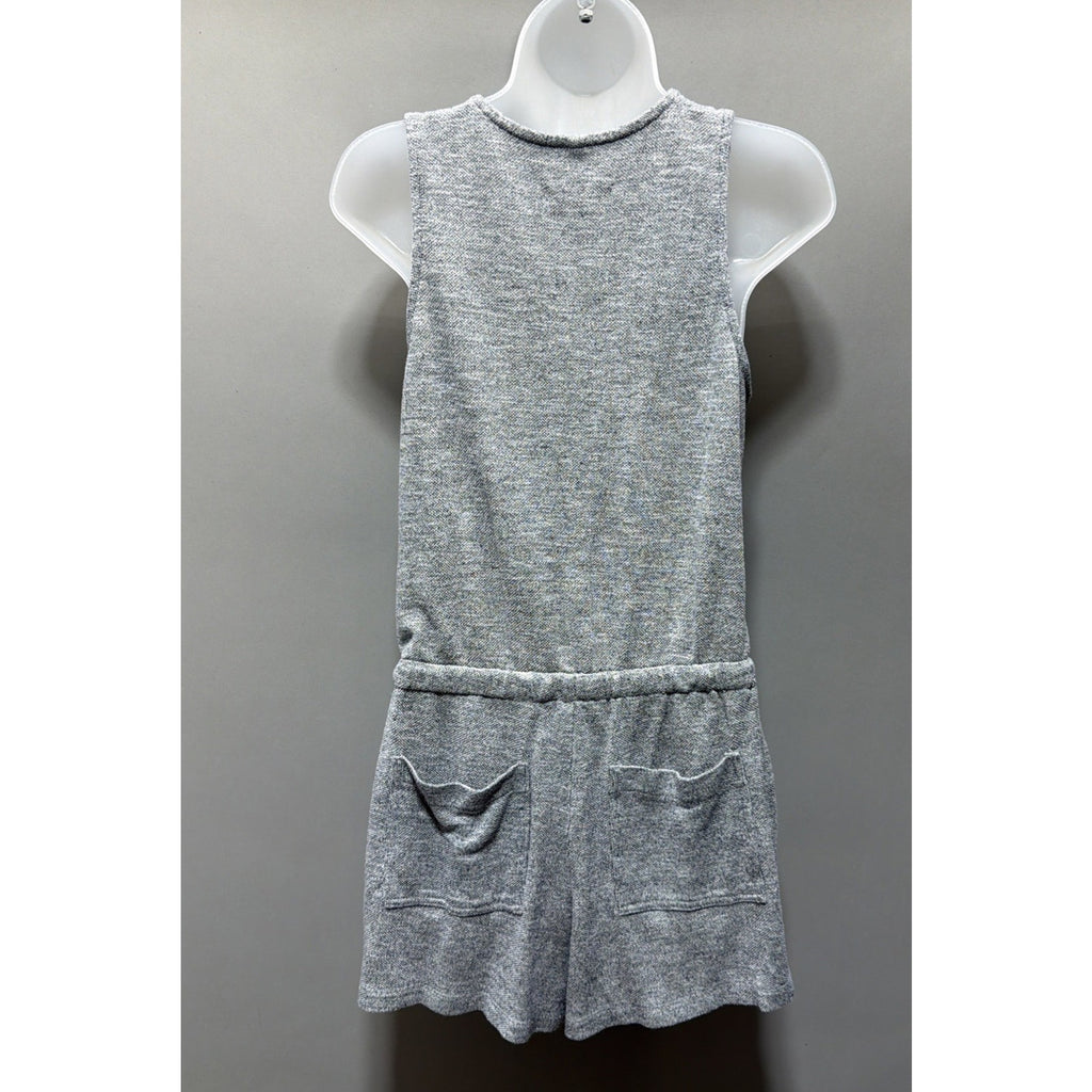 Lou & Grey X Loft Sleeveless Jumpsuit Shorts Grey Tie Waist One Piece Size XS