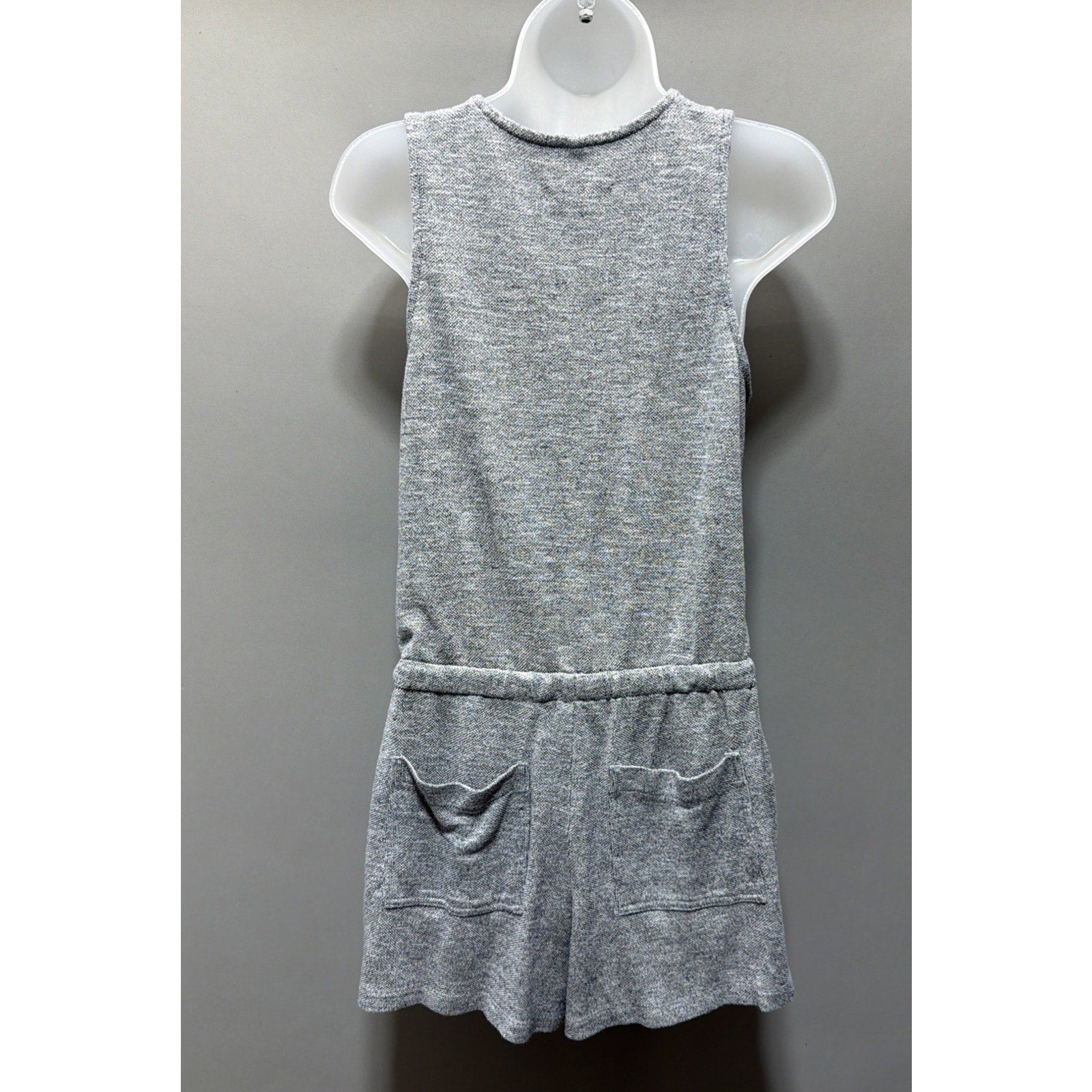 Lou & Grey X Loft Sleeveless Jumpsuit Shorts Grey Tie Waist One Piece Size XS