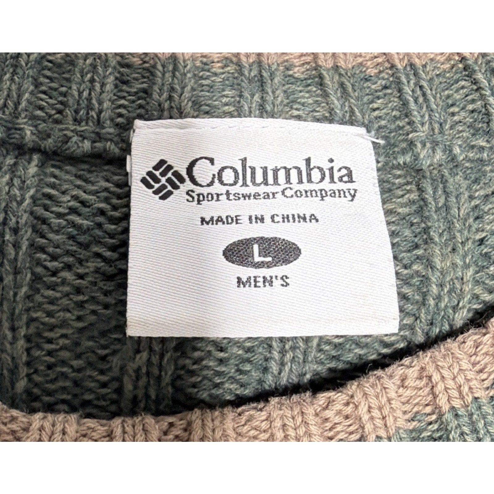 Vintage Columbia Heavyweight Sweater Men's Green Size L Casual Preppy Outdoors