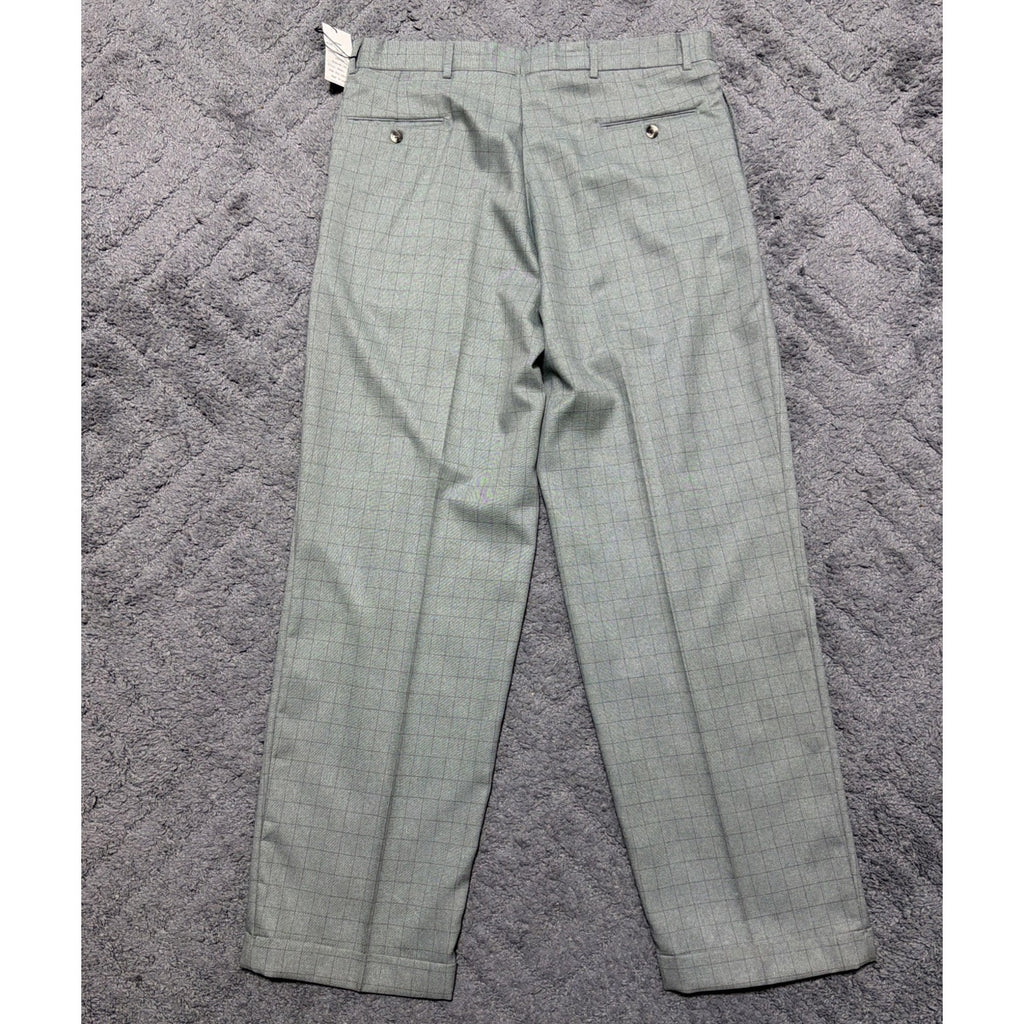 Vtg Inserch Limited Edition Mens 38 Wide Leg Dress Pants Dacron Made In USA NWT