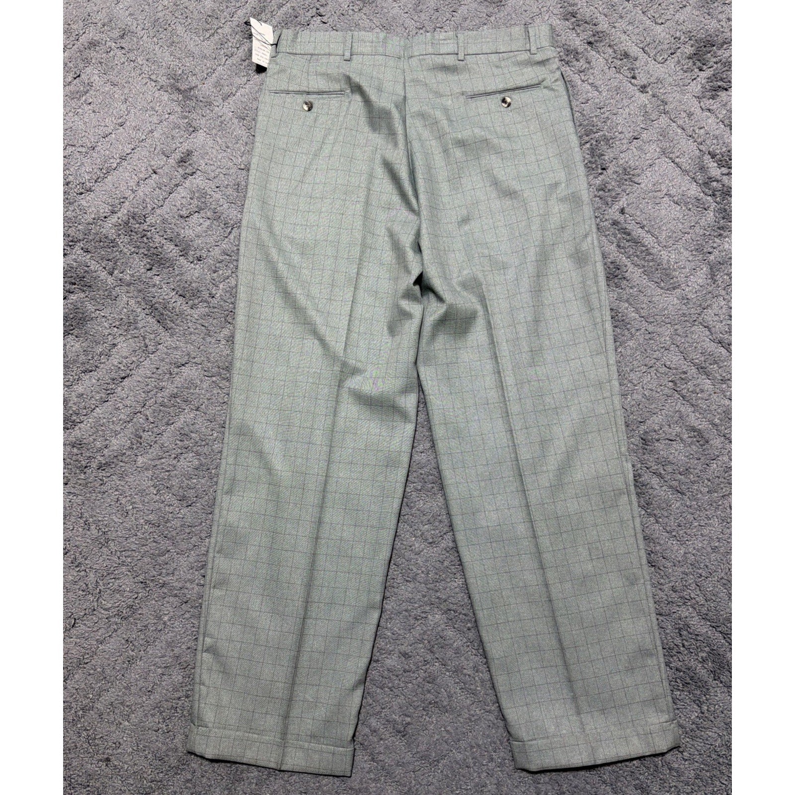 Vtg Inserch Limited Edition Mens 38 Wide Leg Dress Pants Dacron Made In USA NWT
