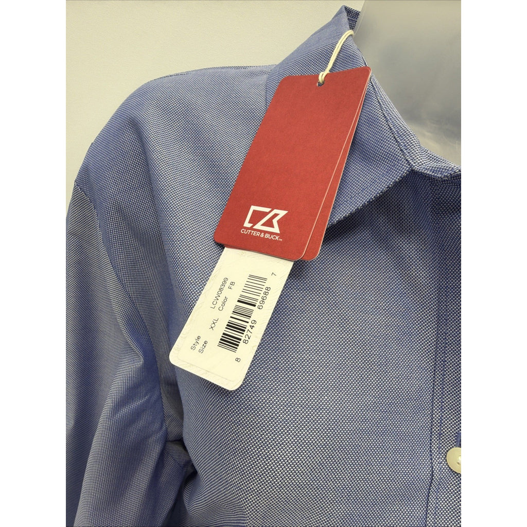 Cutter & Buck Womens XXL Blue Long Sleeve Button-Up Shirt New