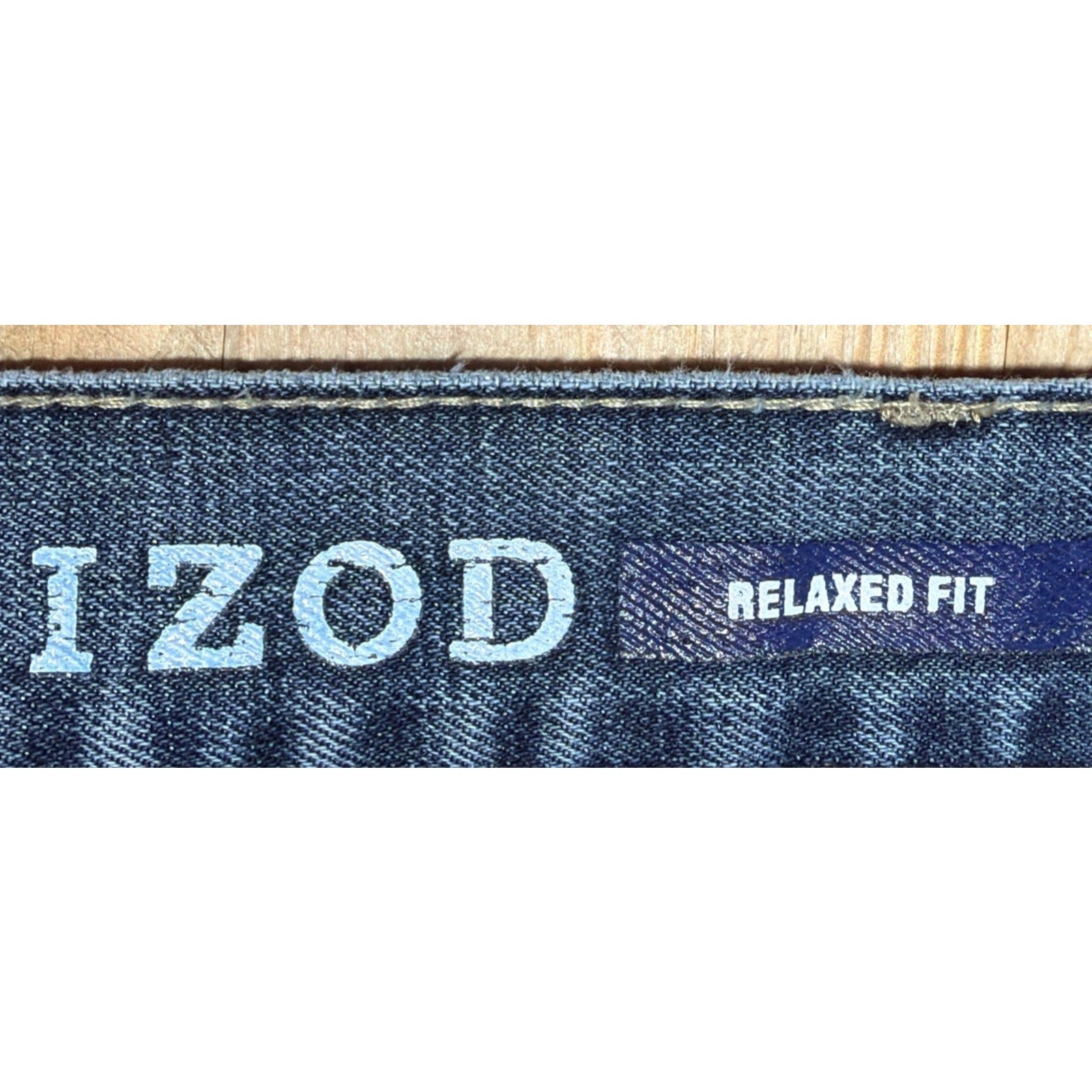 Denim Jeans Izod Mens 48X32 Relaxed Fit Factory Fade Straight Leg