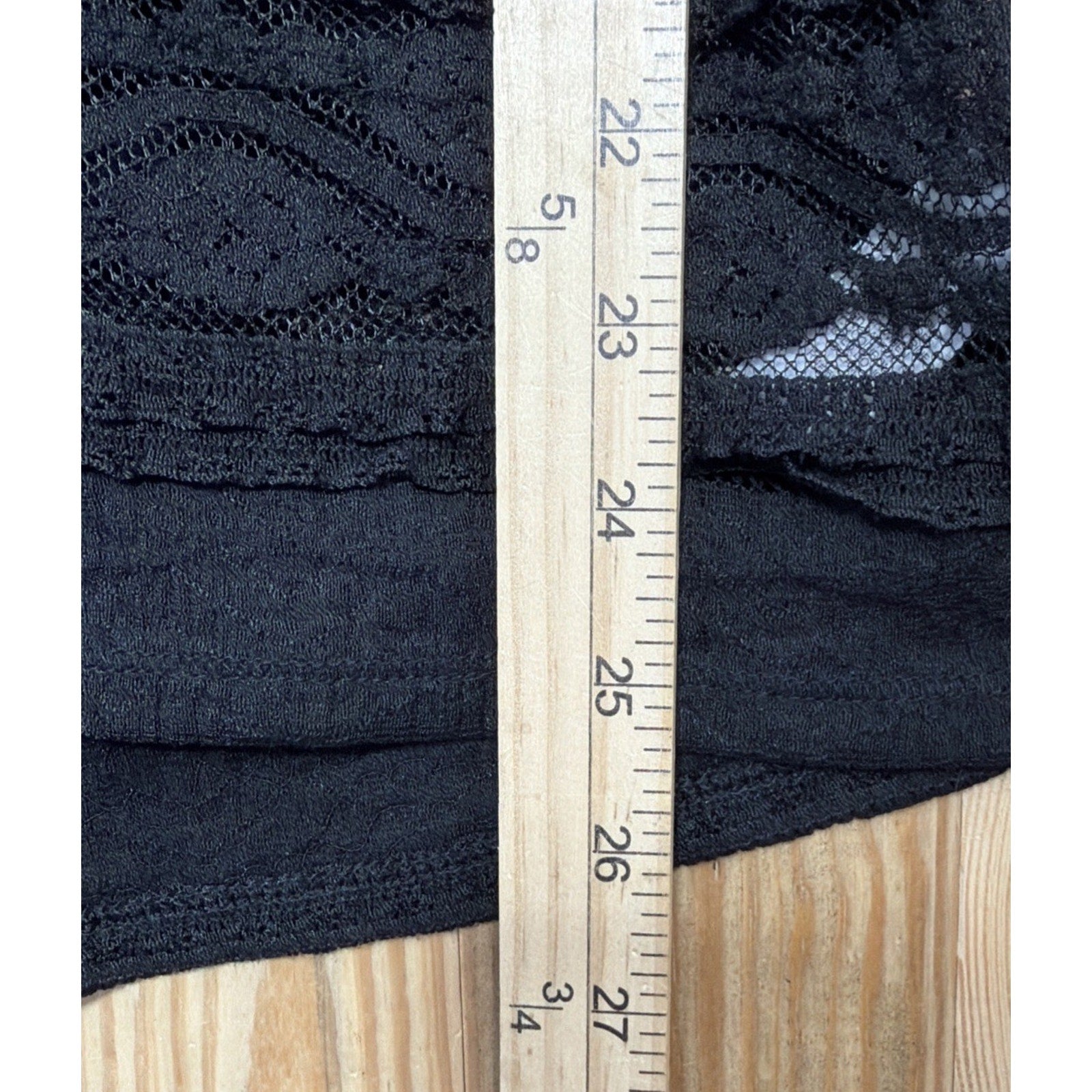 Express Women's Lace Sheer Long Sleeve Top Black Medium Boho Romantic Y2K