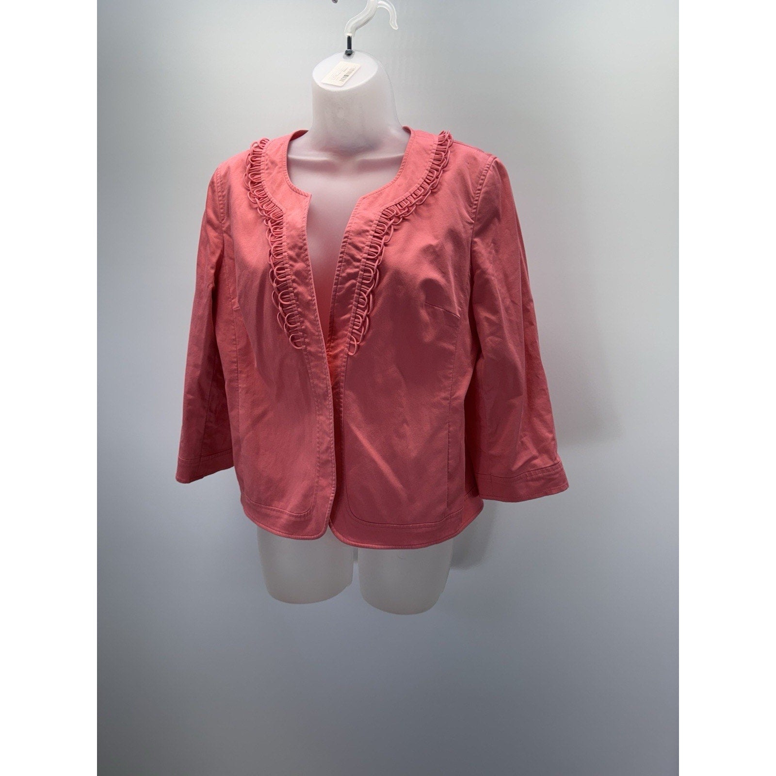 Talbots Jacket Women Pink LP 1 Button Casual With Lining Pockets