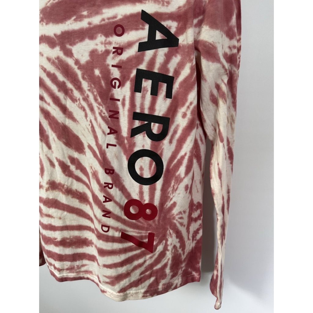 Aeropostale Tie dye long sleeve t-shirt Medium Muted Red