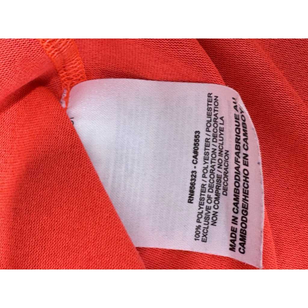 Nike Dri Fit Pink/Red Swim Cover Racer Back Tie Waist Zip Pocket Women’s Size S