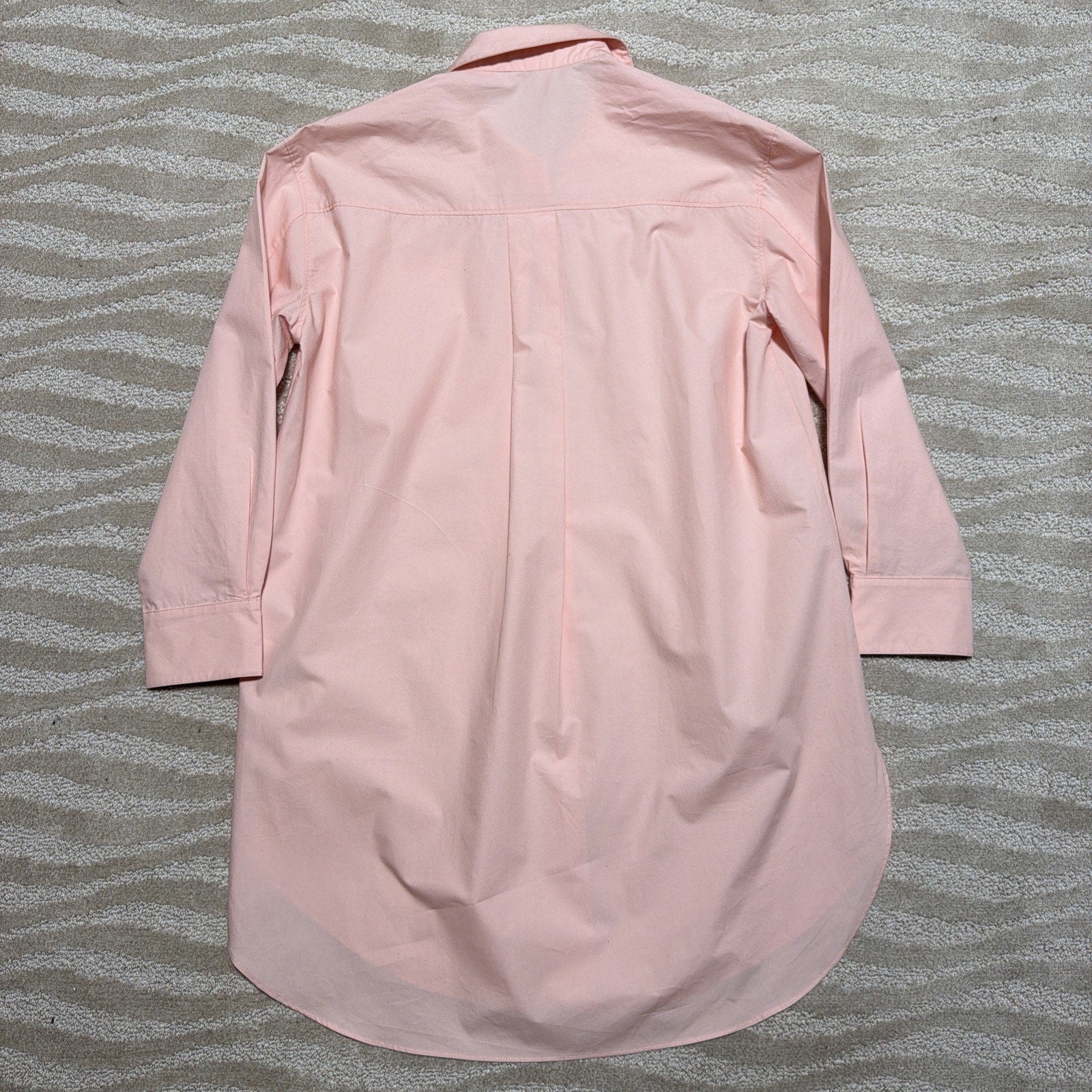 English Factory Womens Classic Collared Shirt Dress Small Pink Button Up New