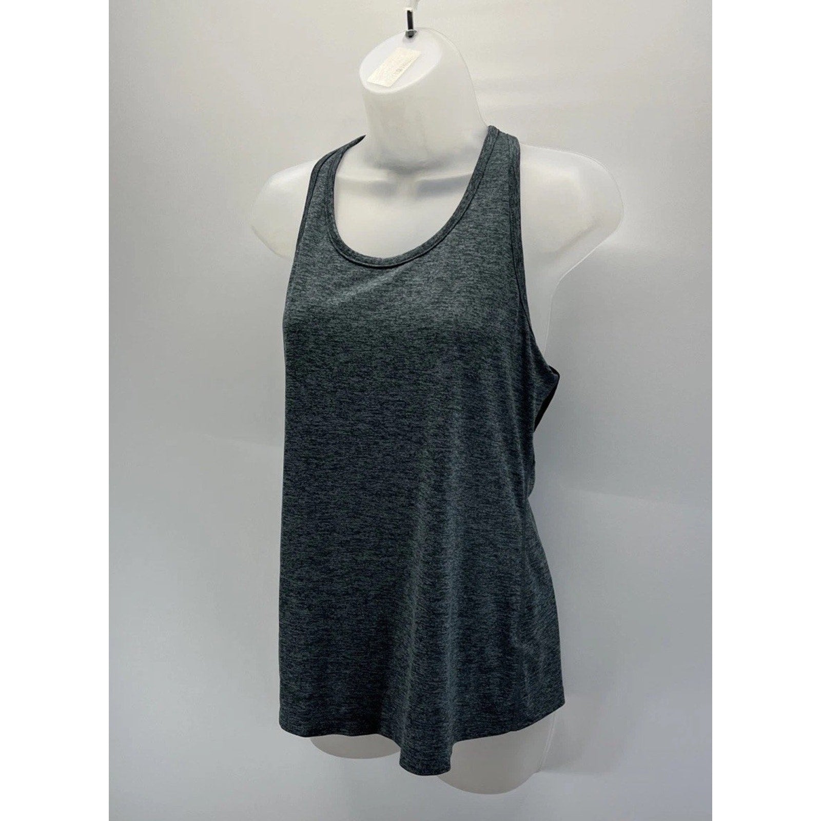 Nike Gray Black Swoosh Racerback Tank Top Size Medium EUC