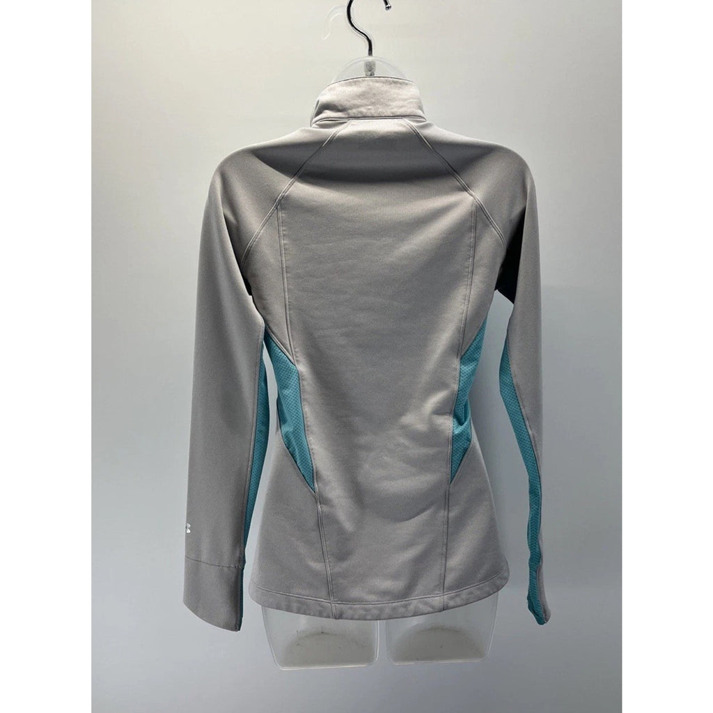 Under Armour Coldgear Shirt Womens Small 1/2 Zip Semi Fitted Minnesota West Gray