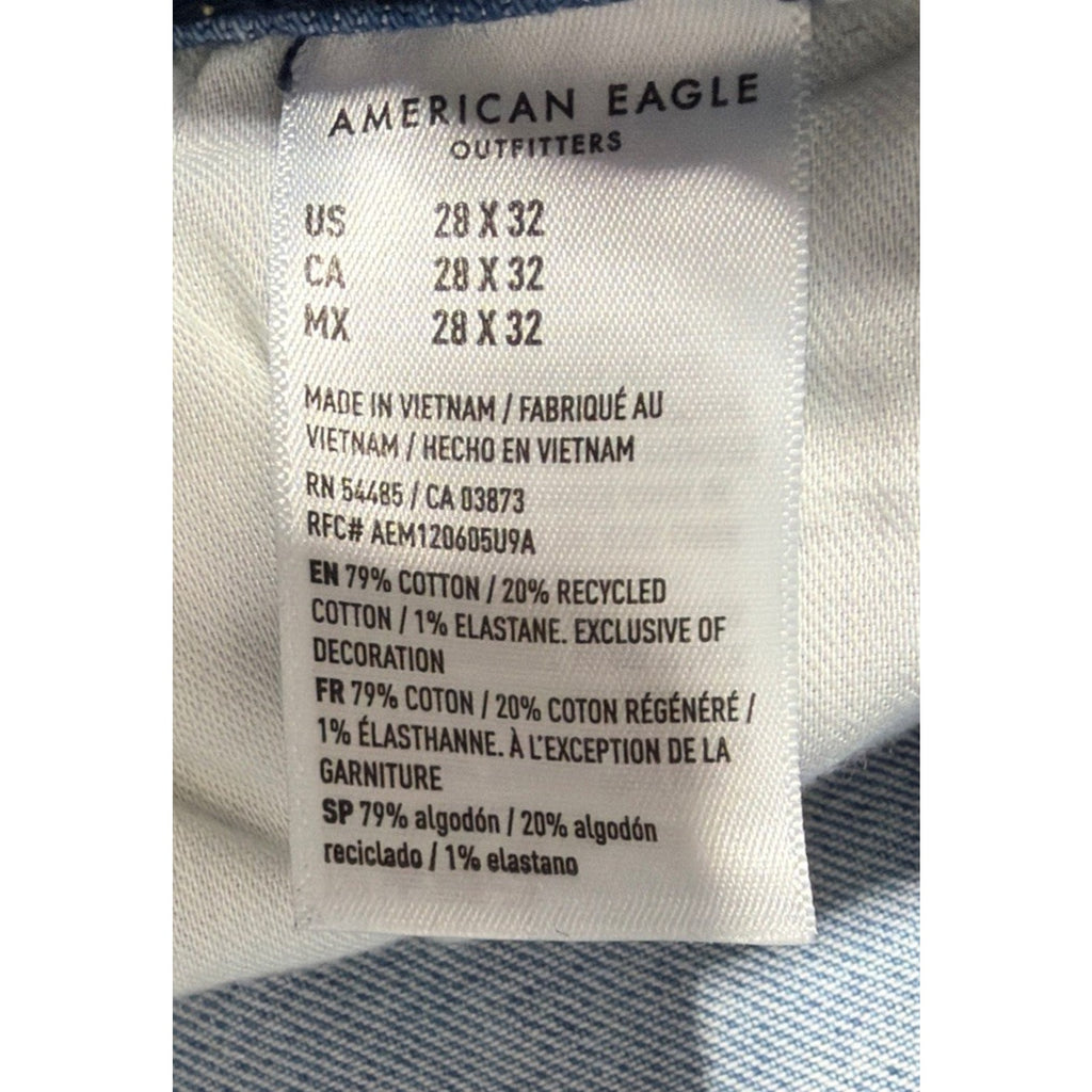 American Eagle Jeans Mens 28x28.5 Blue Easy Flex Athletic Straight Stretch